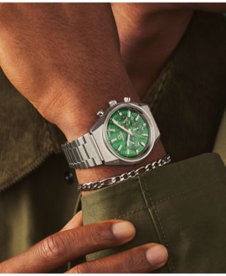 Men's Analog Silver-Tone Stainless Steel Watch, 40mm