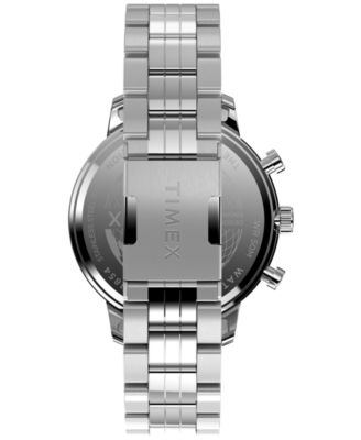 Men's Analog Silver-Tone Stainless Steel Watch, 45mm