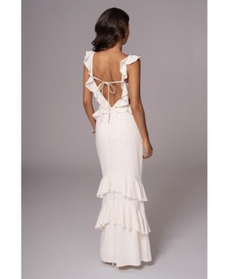 Women's Sunshine Ruffle Linen Dress