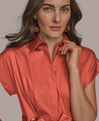 Donna Karan New York Women's Cotton Shirt Dress
