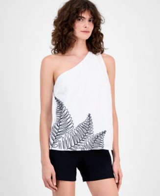 トップス imc I.N.C. International Concepts Women's Palm Embellished