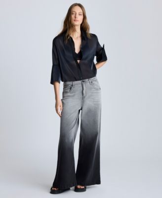 Women's Ombr&eacute; Wide-Leg Jeans