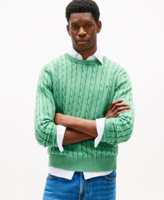 Tommy Hilfiger - Men's Regular-Fit Cable Knit Crewneck Sweater