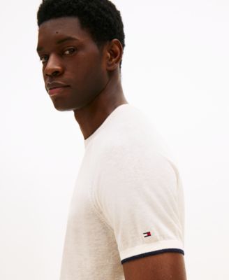 Men's Relaxed Fit Short Sleeve Crewneck Knitted T-Shirt