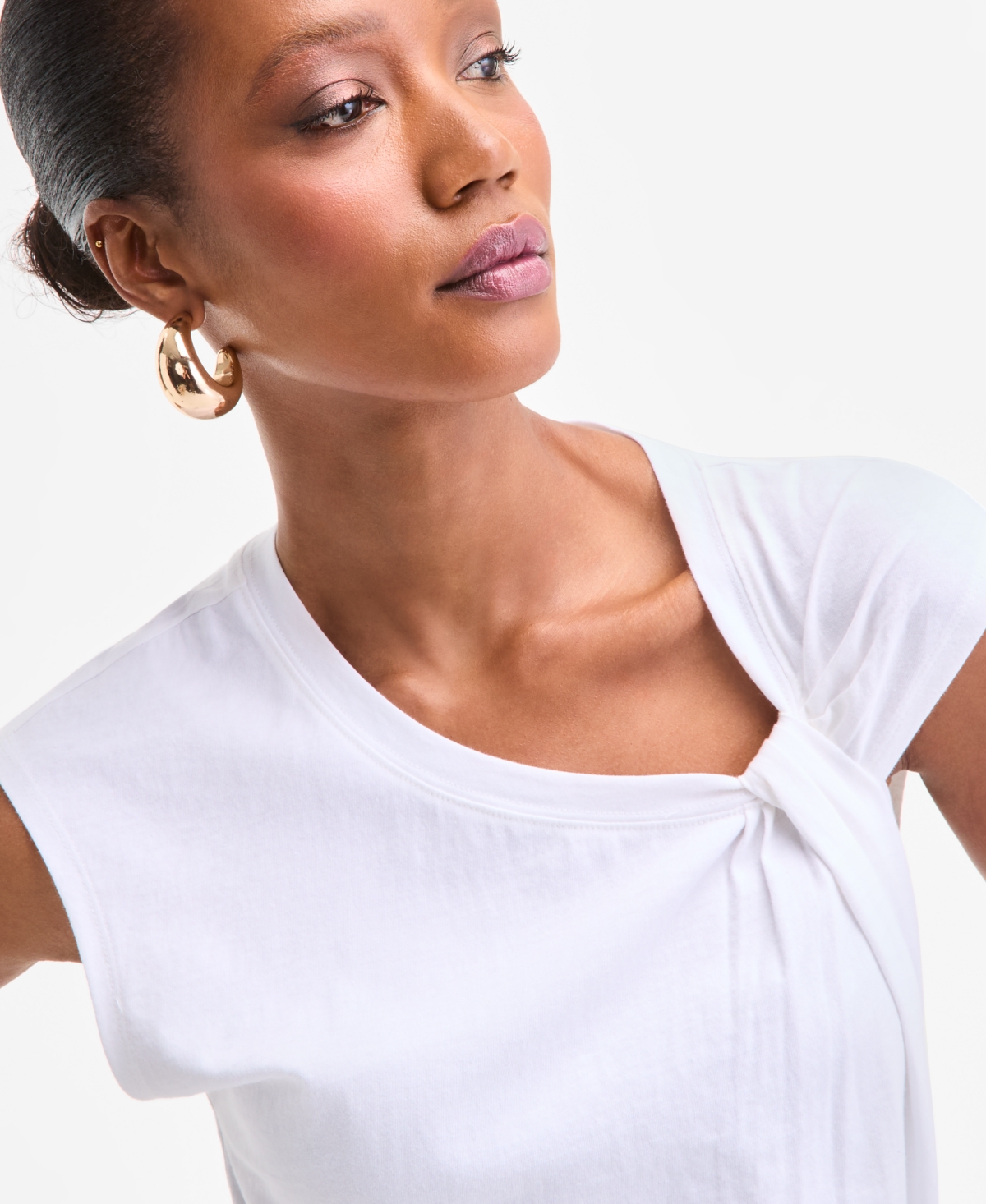 Inc International Concepts Women's Twist-front Cotton Tank Top, Exclusively At Macy's
