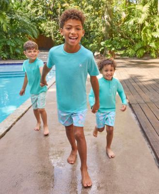 Big Boys Flamingo Printed Pull-On Swim Shorts	