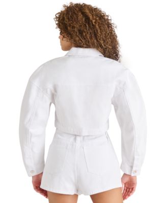 Women's Damiani Barrel-Sleeve Cotton Denim Jacket