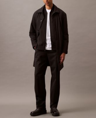 Men's Logo-Print Matte Bomber Jacket