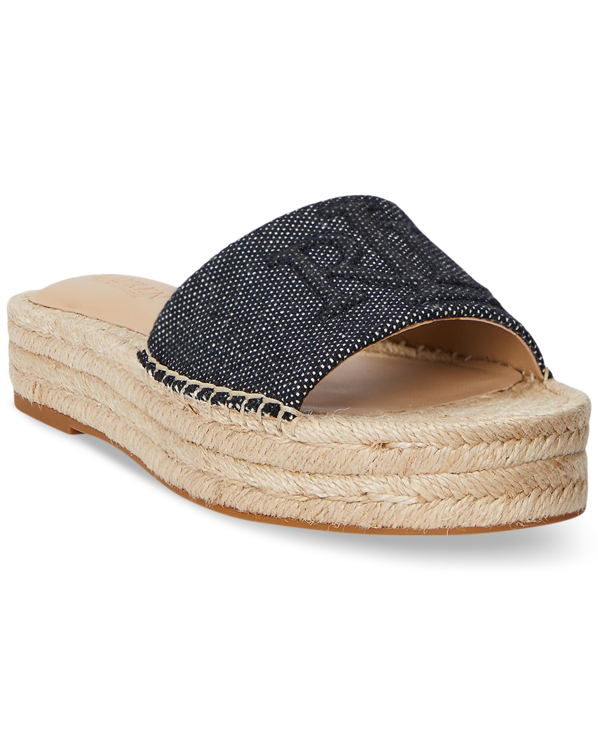 Women's Polly Espadrille Flat Sandals - Natural, Black
