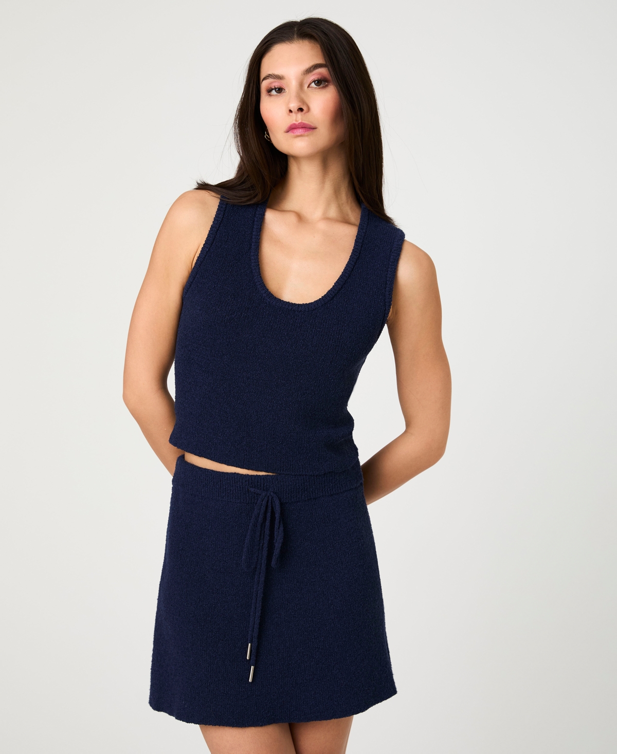 French Connection Terry Spun Tank Top In Midnight Blue