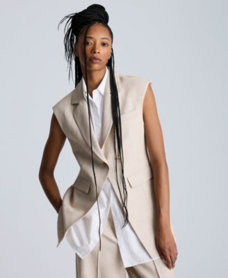 Kenneth Cole - Women's Layered Vest With Detachable Front Shirt