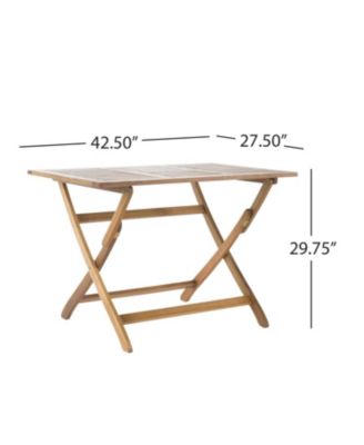 Streamdale Natural 5-Piece Wood Outdoor Patio Dining Set,Natural Stained