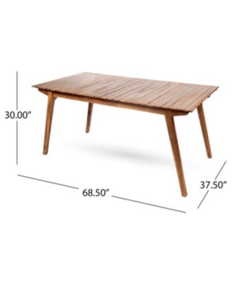 Streamdale Outdoor 6 Seater Acacia Wood Dining Set with Cushins,Finish and Cream