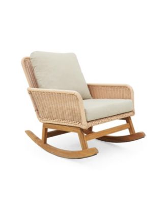 Streamdale Modern 3-piece outdoor set, rocking chairs, table, beige cushions