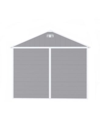 Campcraft 8x8 resin shed, durable PP, waterproof, UV/rust proof, large storage, HD window
