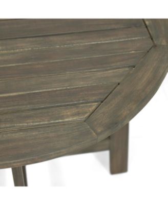 Streamdale Outdoor Grey Acacia Bistro Set, Folding, Weather-Resistant