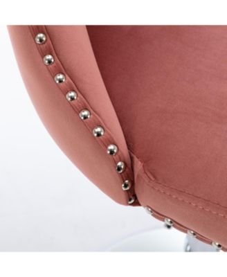 Set of 2 Adjustable Swivel Velvet Upholstered Bar Stools, Tufted, Chrome Base for Kitchen Island, Home Bar-The Pop Home