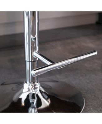 Set of 2 Adjustable Swivel Velvet Upholstered Bar Stools, Tufted, Chrome Base for Kitchen Island, Home Bar-The Pop Home