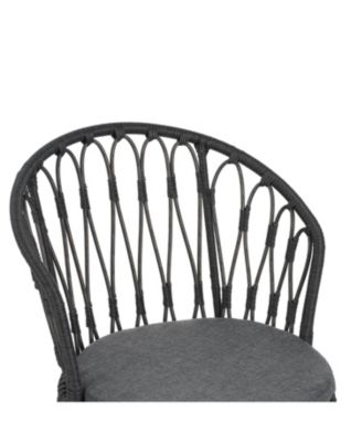 Streamdale Boho Rattan Patio Dining Chairs - Set of 2