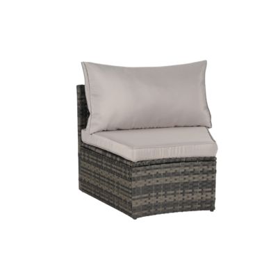 7-Pc Half-Moon Patio Set, Sectional Sofa & Glass Coffee Table