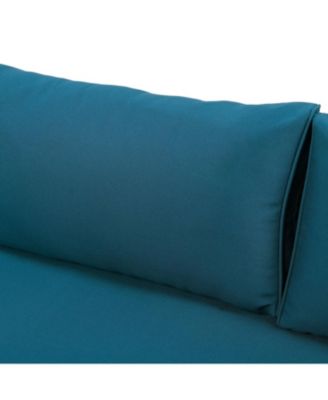 Streamdale Acacia Wood Outdoor Daybed with Rattan Armrests