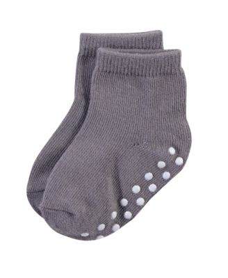 12Pk Natural Non Skid Socks
