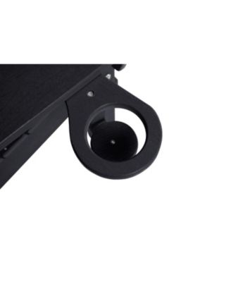 Streamdale Black HDPE Folding Adirondack Chair w/ Cup Holders