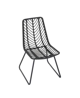 Streamdale Rattan & Iron Outdoor Dining Chairs - Set of 2