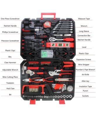 Black Hand Tool Box with Toolset 238Pcs