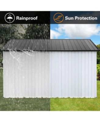 Metal Garden sheds 10ftx12ft outdoor storage sheds white+Grey