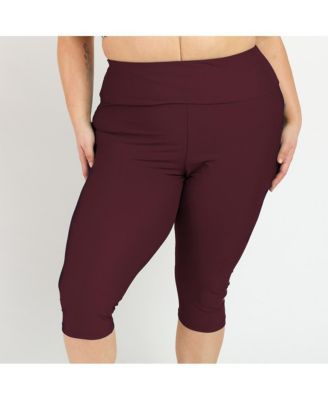 Plus Size Capri Swim Leggings
