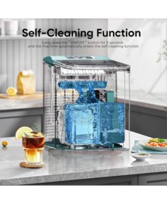 26Lbs/Day, Ice Maker, Self-Cleaning Ice Machine with Ice Scoop and Basket