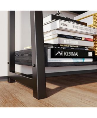 Industrial Bookshelf 5-Tier 31.5 in Wide, Bookcase Ladder Shelf