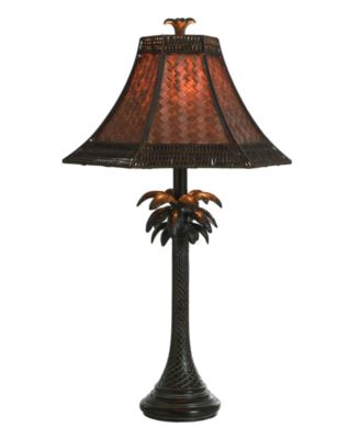 26" French Verdi Woven Rattan Shade Table Lamp