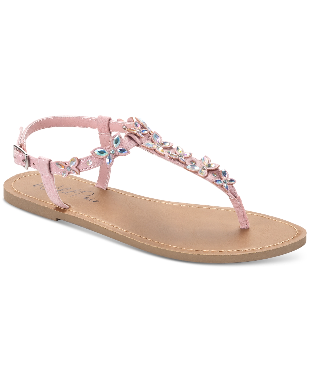 Shop Wild Pair Women's Krisleyy Flat Sandals, Exclusively At Macy's In Mauve Bling