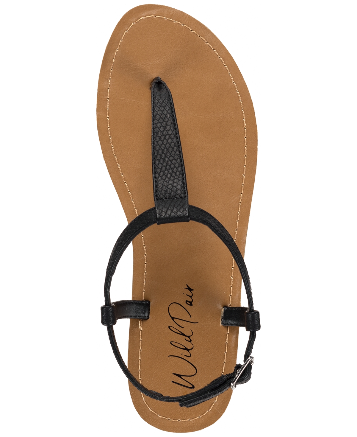 Shop Wild Pair Women's Krisleyy Flat Sandals, Exclusively At Macy's In Black