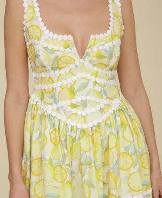 Women's Printed Sleeveless Fit & Flare Mini Dress