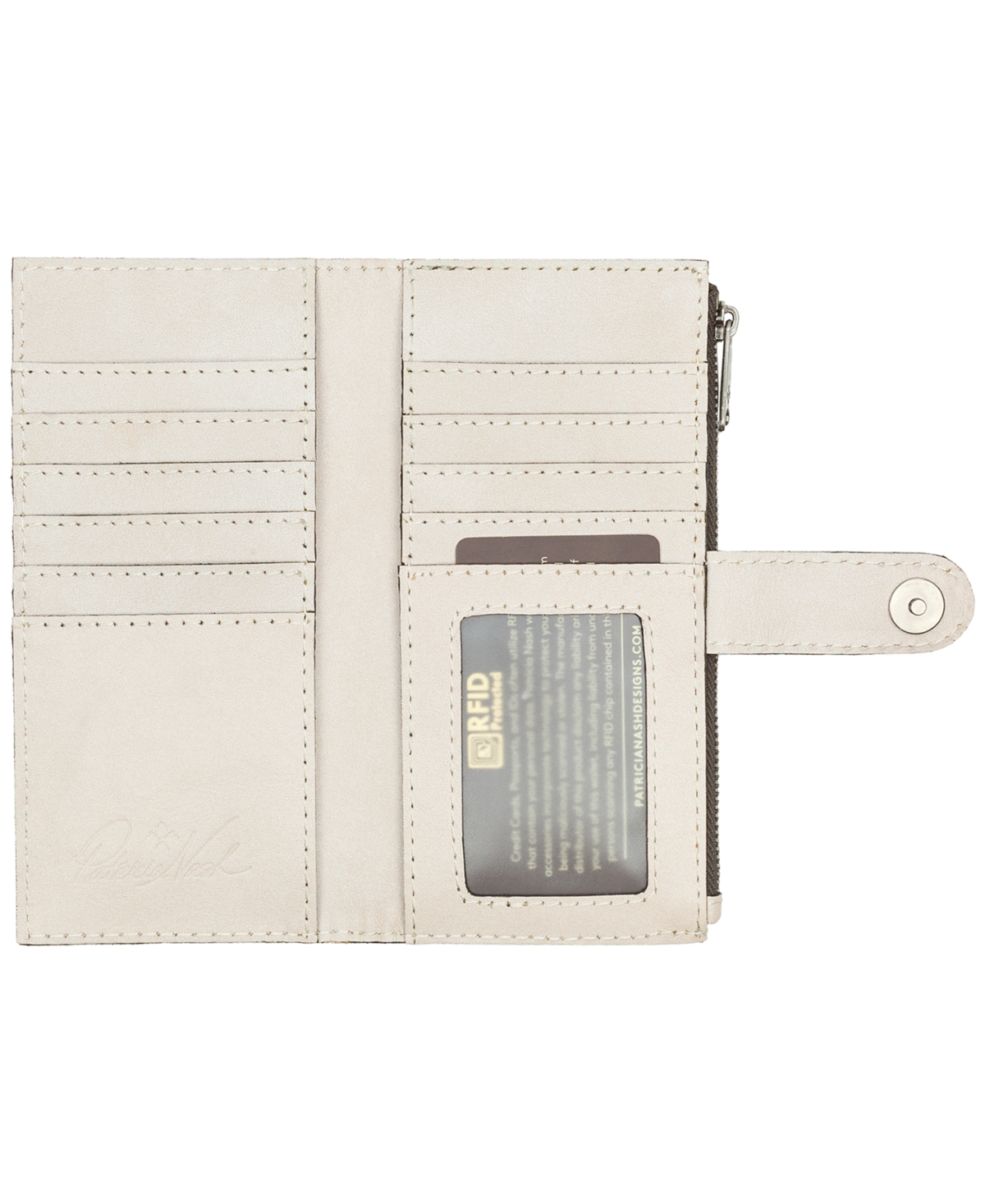 Shop Patricia Nash Nazari Leather Wallet In Greek Ombre Print
