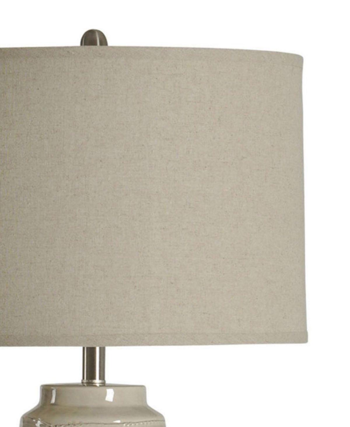Shop Stylecraft Home Collection 39" Anastasia Modern Ceramic Table Lamp In Off-white
