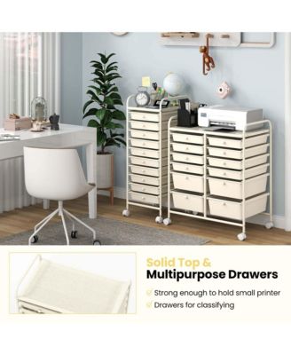 12 Drawers Rolling Cart Storage Scrapbook Paper Studio