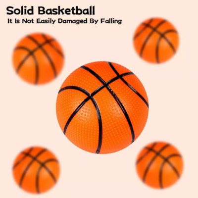 Toddler 2-in-1 Bathroom Basketball Hoop Playset with Suction Cups & Tying Straps – Mini Basketball Hoop for Bathtub & Door, Interactive Bath Toy with 3 Soft Balls