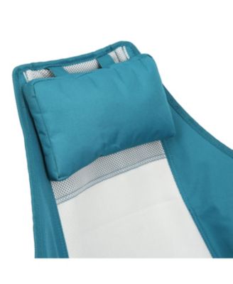 Streamdale Blue portable folding rocking chairs (2pcs) for camping/lawn