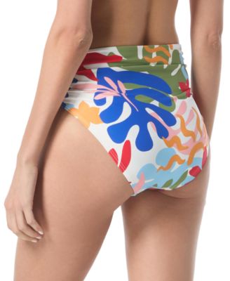 Women's Printed Convertible-Waist Bikini Bottoms