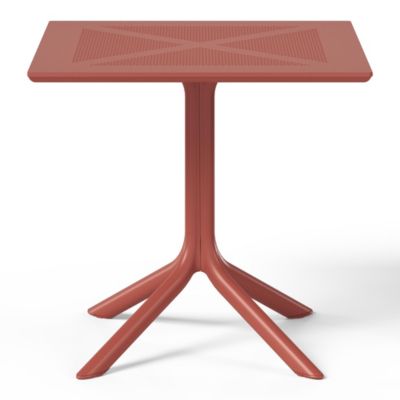 5-Piece Modern Patio Square Dining Table Set with Stackable Patio Dining Chairs