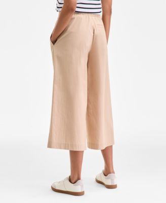 Women's High-Rise Cropped Wide-Leg Pants, Exclusively at Macy's