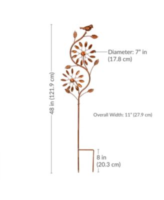 48" Powder-Coated Iron Twirling Twigs Wind Spinner