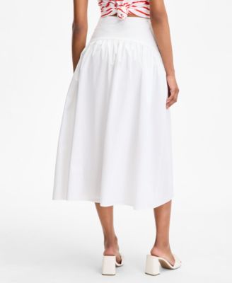 Women's Drop-Waist Midi Skirt, Exclusively at Macy's