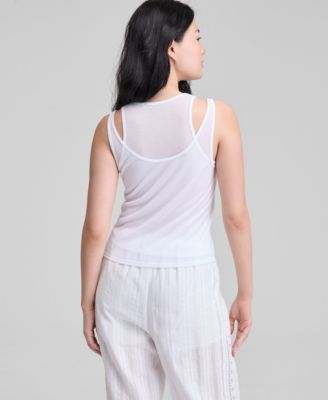 Women's Double-Layer Scoop-Neck Tank, Exclusively at Macy's