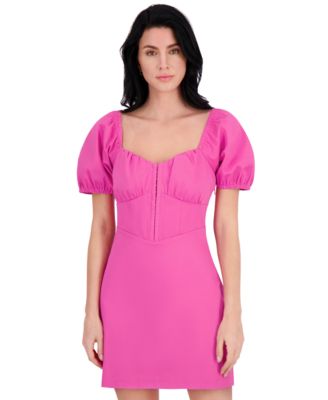 Women's Puff-Sleeve Sheath Dress