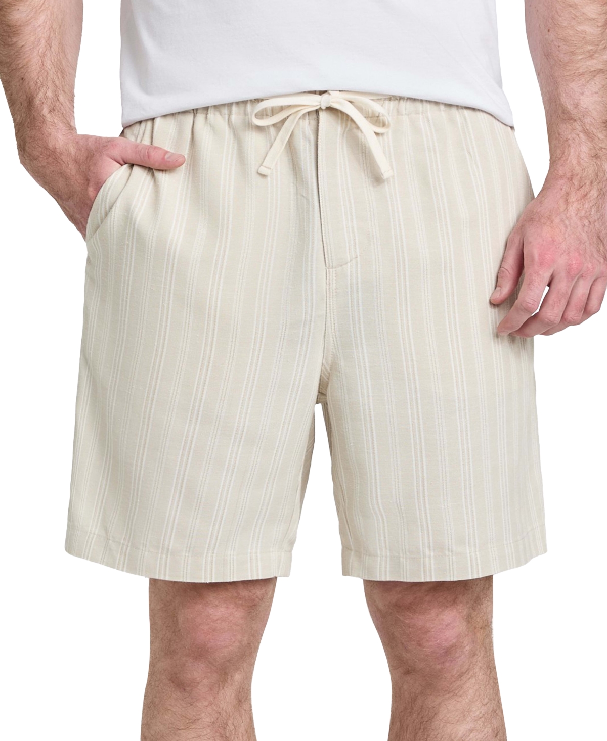 Guess Men's Regular-fit Fletcher Linen Drawstring Shorts